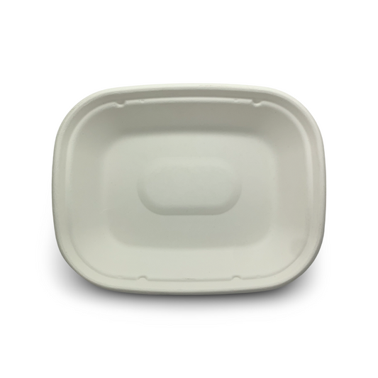 קרטון קערות קנה סוכר אובליות אוכל חם מתכלות 1000 מ''ל - 400 יח