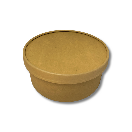 קערת קראפט גדולה מתכלה 1500 מ''ל כולל מכסה קראפט - 50 יח