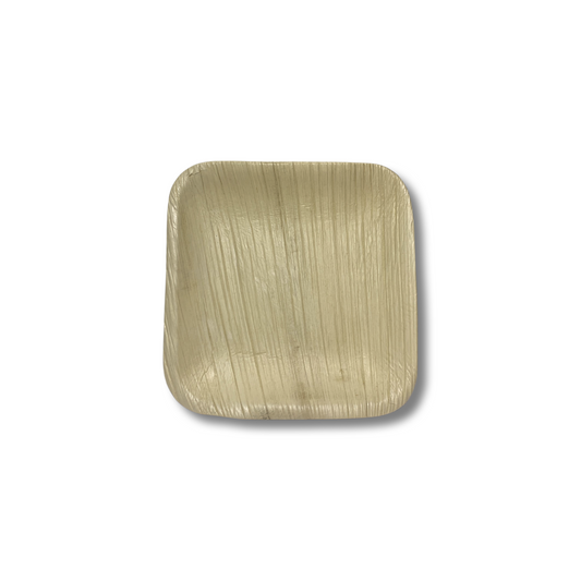 צלחת עלי דקל מרובעת קטנה מתכלה 15*15 ס''מ