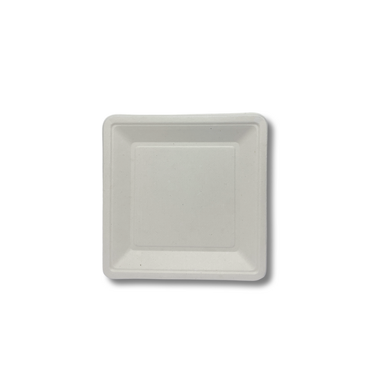 צלחת קנה סוכר מרובעת קטנה מתכלה 16*16 ס''מ