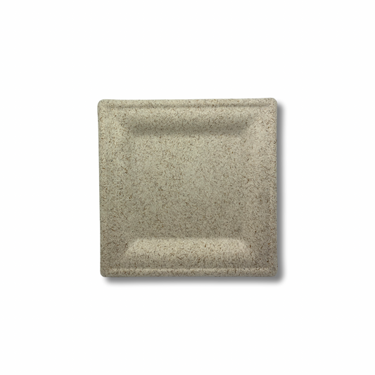 צלחת חיטה מרובעת קטנה מתכלה 16*16 ס''מ