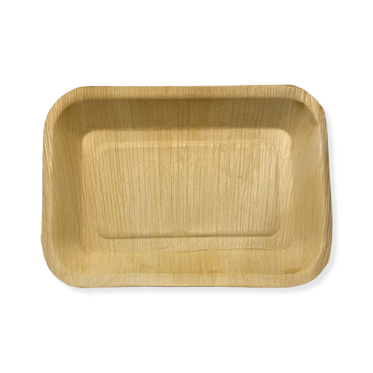 מגש עלי דקל מלבני בינוני מתכלה 25*16 ס''מ