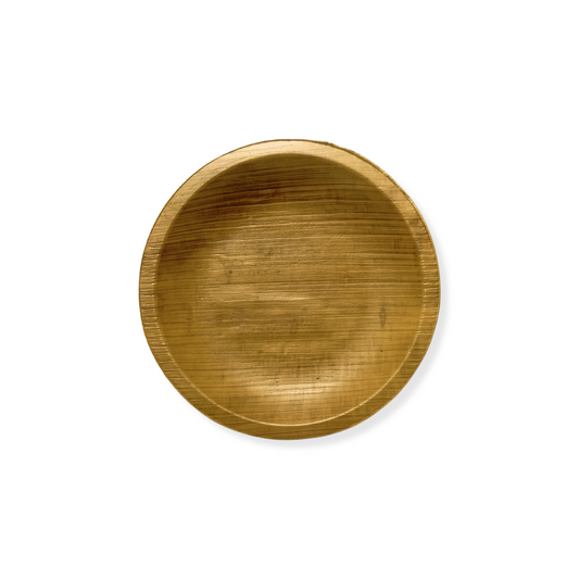 צלחת עלי דקל עגולה קטנה מתכלה 15 ס''מ