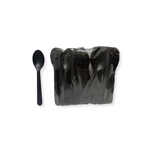 כפית שחורה מתכלה מעמילן צמחים