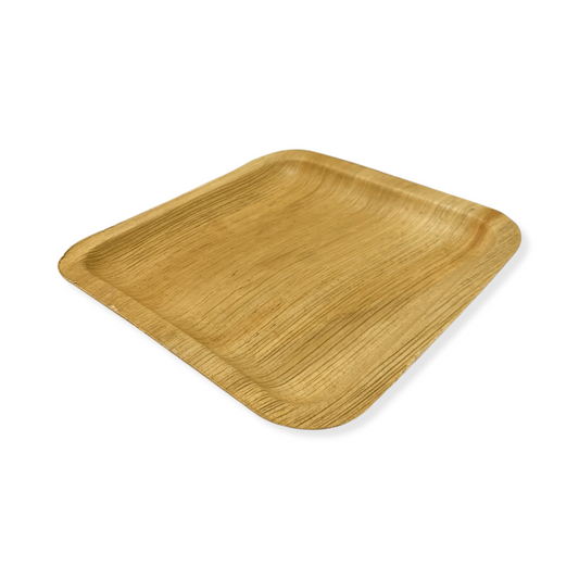 צלחת עלי דקל מרובעת גדולה מתכלה 20*20 ס''מ