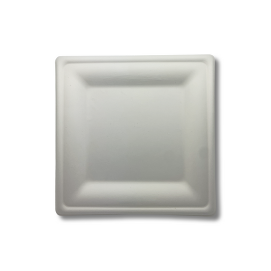 צלחת קנה סוכר מרובעת בינונית מתכלה 20*20 ס''מ