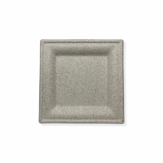 צלחת חיטה מרובעת בינונית מתכלה 20*20 ס''מ