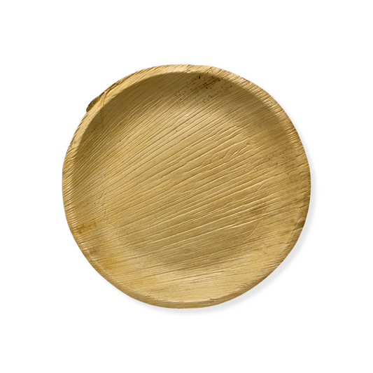 צלחת עלי דקל עגולה בינונית מתכלה 20 ס''מ