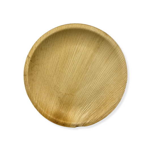 צלחת עלי דקל עגולה גדולה מתכלה 23 ס''מ