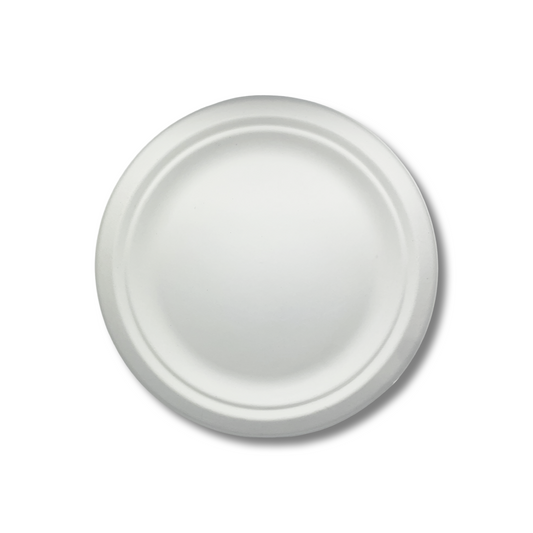 צלחת קנה סוכר עגולה בינונית מתכלה 23 ס''מ