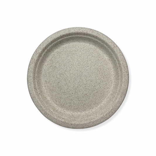 צלחת חיטה עגולה גדולה מתכלה 23 ס''מ