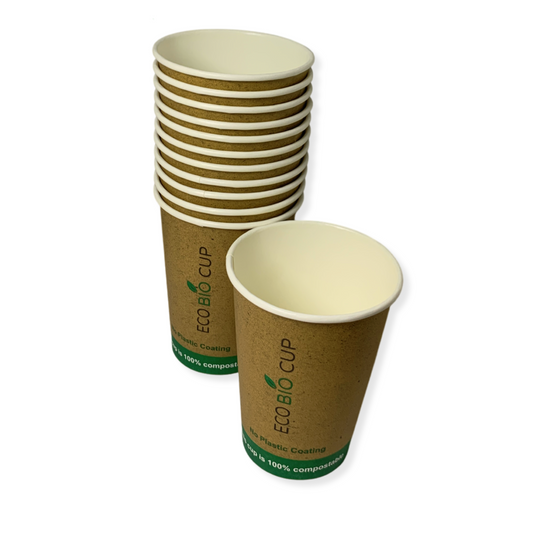 כוס שתייה חמה/קרה בינונית מתכלה 240 מ''ל