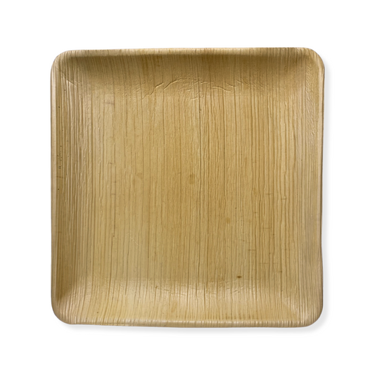 צלחת עלי דקל מרובעת גדולה מתכלה 25*25 ס''מ