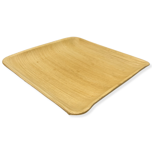 צלחת עלי דקל מרובעת גדולה מתכלה 25*25 ס''מ