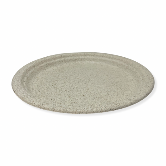 צלחת חיטה עגולה גדולה מתכלה 26 ס''מ - 20 יח