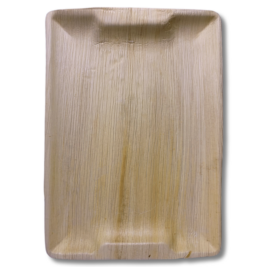 מגש עלי דקל גדול מלבני מתכלה 37*27 ס''מ