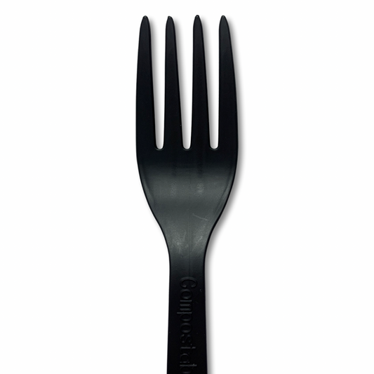 מזלג שחור מתכלה מעמילן צמחים