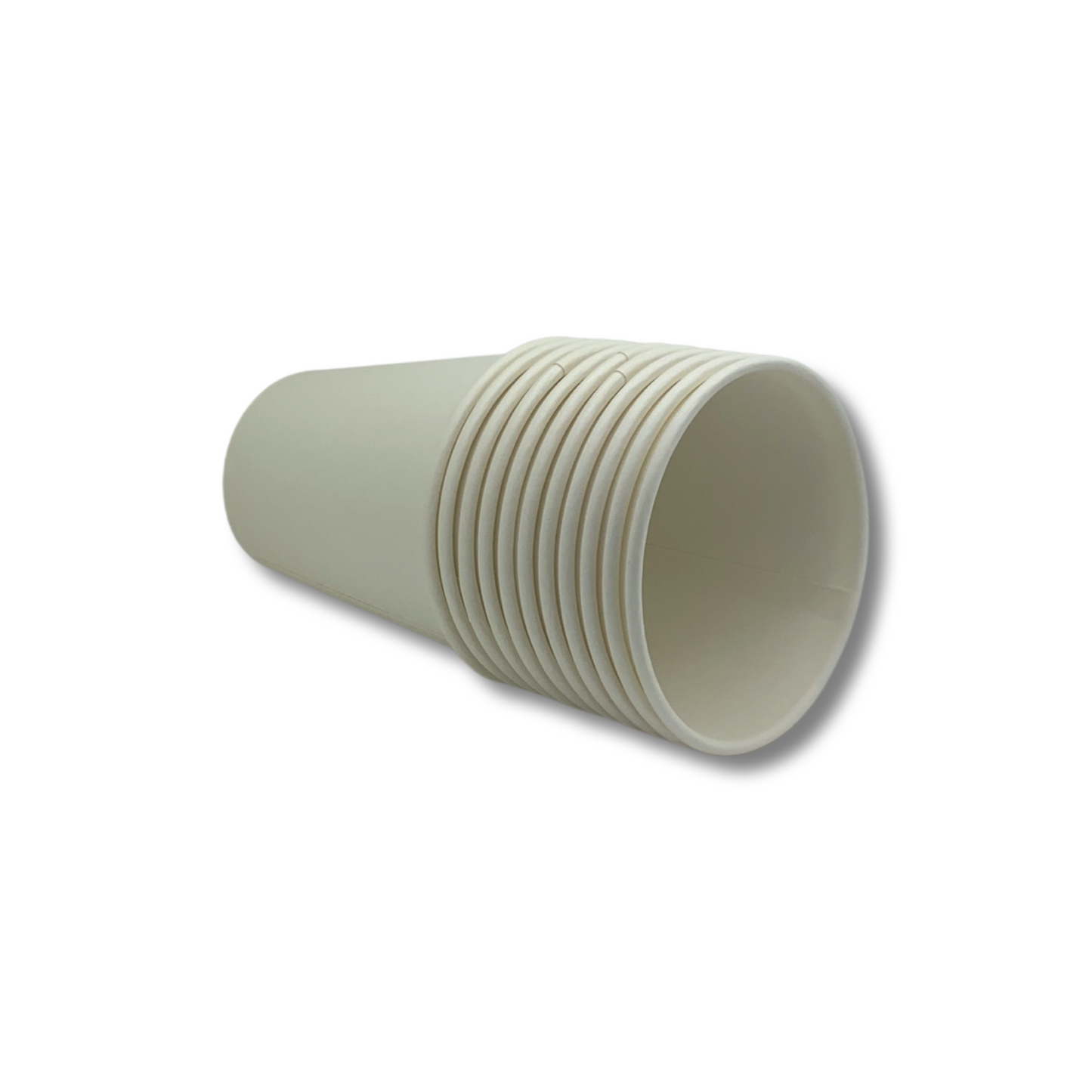 כוס שתייה חמה/קרה לבנה בינונית מתכלה 240 מ''ל