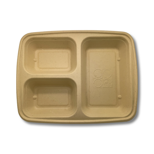 מארז טייק אוויי מתכלה מקנה סוכר מחולק ל-3