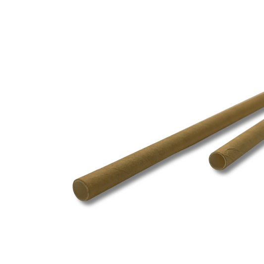 קש חום מתכלה 6 מ''מ ללא עטיפה