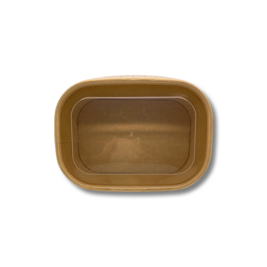 מיכל קראפט מלבני מתכלה 750 מ''ל כולל מכסה