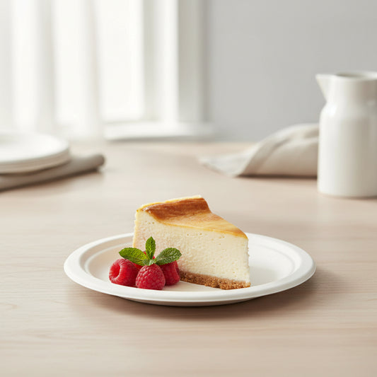 צלחת קנה סוכר מתכלה עגולה קטנה 17 ס''מ -50 יח