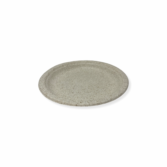 צלחת חיטה עגולה קטנה מתכלה 17 ס''מ