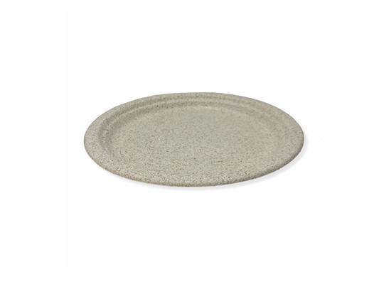 קרטון צלחות חיטה עגולות גדולות מתכלות 26 ס''מ - 500 יח