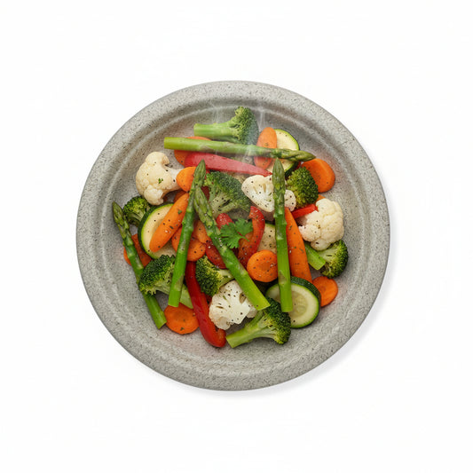 קרטון צלחות חיטה עגולות גדולות מתכלות 23 ס''מ - 500 יח